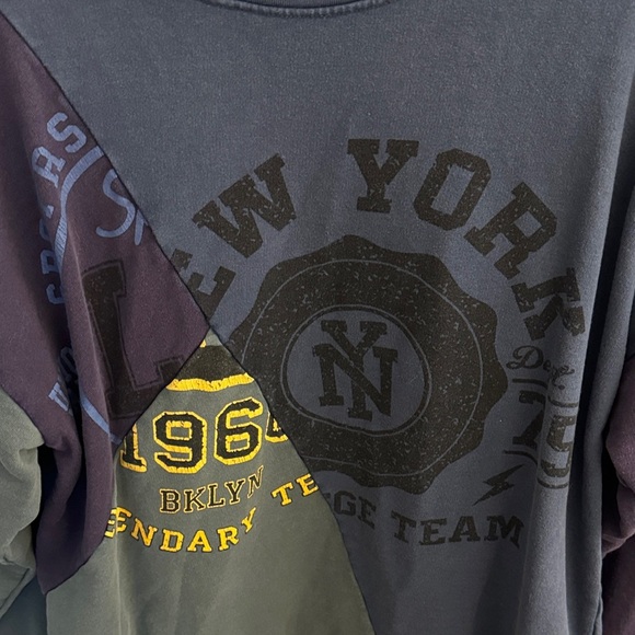 Urban Outfitters Blue and Green Graphic Long Sleeve Shirt - Picture 5 of 5